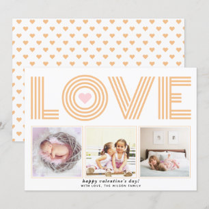 Tarjeta Festiva Fotografía moderna del corazón del LOVE Día de San