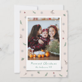 Tarjeta Festiva Fotografía navideña adorable