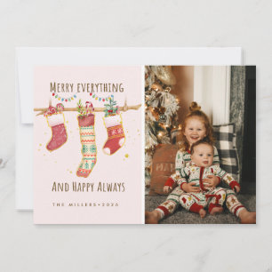 Tarjeta Festiva Fotografía navideña Merry Christmas Cards