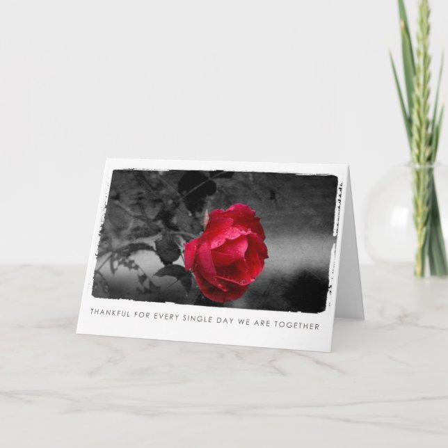 Tarjeta Festiva fotografía rosa de valentines (Anverso)