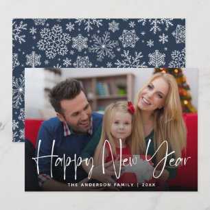 Tarjeta Festiva Fotografía simple Feliz Año Nuevo