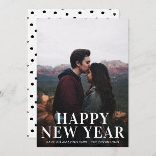 Tarjeta Festiva Fotografía simple moderna Feliz Año Nuevo