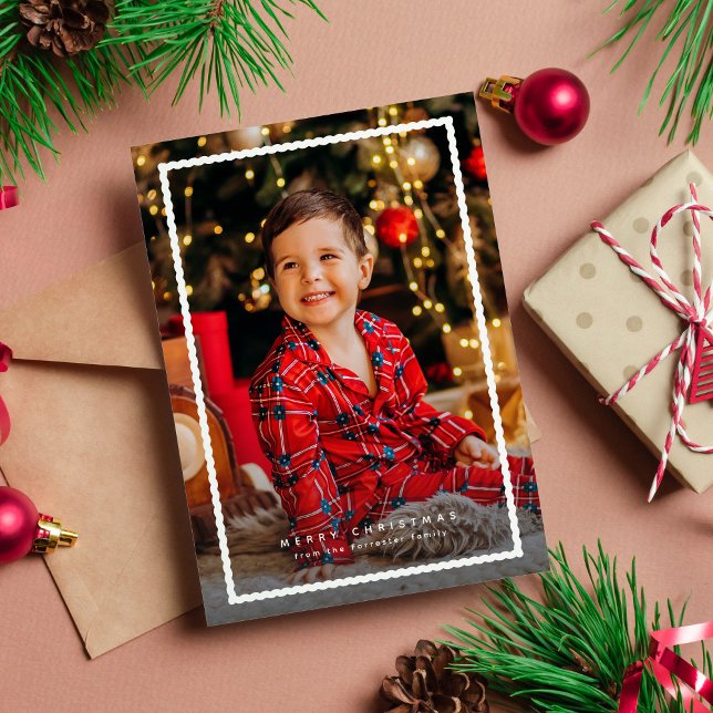 Tarjeta Festiva Fotografía simple y bonita de Navidades (Subido por el creador)