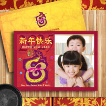 Fotografía Snake China Lunar Año Nuevo 2025 Red Bo