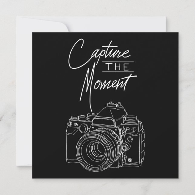 Tarjeta Festiva Fotógrafo fotográfico de cámara de momento de capt (Anverso)