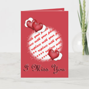 Tarjeta Festiva Fotograma fotográfico de Valentine en globo