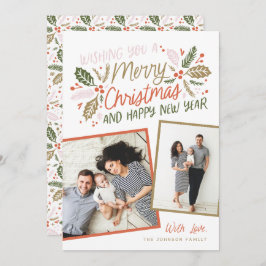 Tarjeta Festiva Fotograma múltiple de instantánea inclinada de hol