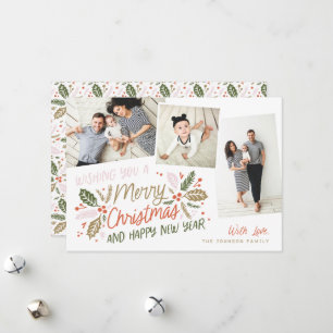 Tarjeta Festiva Fotograma múltiple de instantánea inclinada de hol