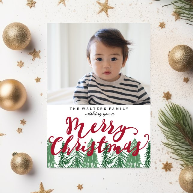 Tarjeta Festiva Fotomía navideña de los pinos navideños (Subido por el creador)
