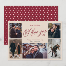 Tarjeta Festiva Fotomontaje de 'Te Amo' Día de San Valentín