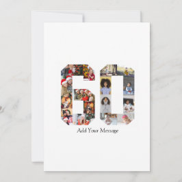 Tarjeta Festiva Fotomontaje del número 60