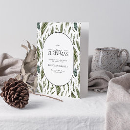 Tarjeta Festiva Fotos botánicas de la selva ruidosa de Feliz Navid