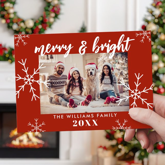 Tarjeta Festiva Fotos brillantes y merry de Navidades de copos de  (Subido por el creador)