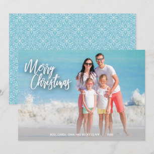 Tarjeta Festiva Fotos con guión de MERRY CHRISTMAS