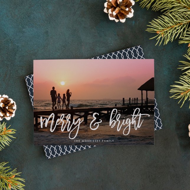 Tarjeta Festiva Fotos con letras de arándano y pincel brillante (Subido por el creador)