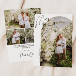 Tarjeta Festiva Fotos de Arco con Guión Brillante