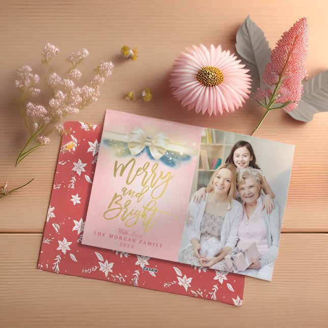 Tarjeta Festiva Fotos de bienvenida de cinta de oro rosa amargo y  (Subido por el creador)