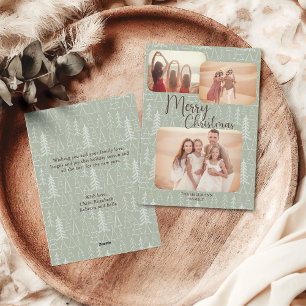 Tarjeta Festiva Fotos de boho modernas y de moda árboles navideños