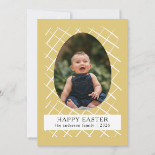 Tarjeta Festiva Fotos de conejos elegantes modernos Feliz Pascua