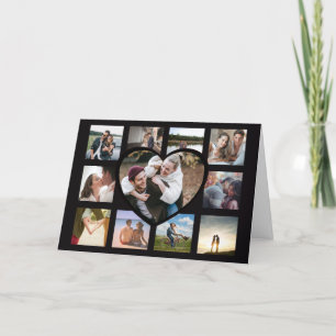 Tarjeta Festiva Fotos de corazón con estilo Collage de San Valentí