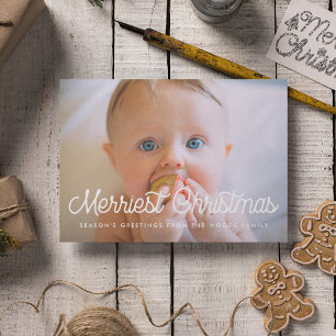 Tarjeta Festiva Fotos de familia de guiones Retro de los Navidades
