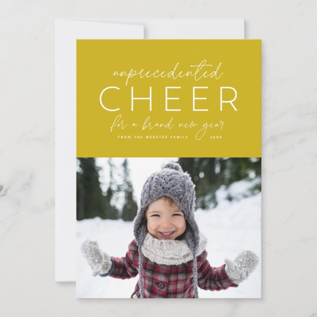 Tarjeta Festiva Fotos de Feliz Año Nuevo 2022 sin precedentes (Anverso)