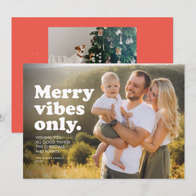 Tarjeta Festiva Fotos de ferry vibes solamente diversión de vacaci (Anverso / Reverso)