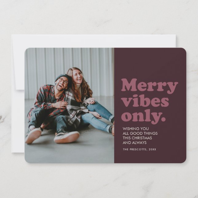 Tarjeta Festiva Fotos de ferry vibes solamente diversión de vacaci (Anverso)