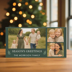 Tarjeta Festiva Fotos de Green Happy Holidays de la temporada