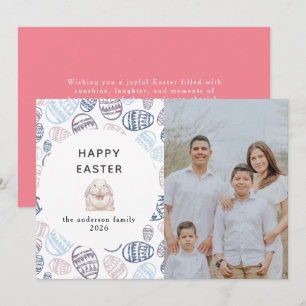 Tarjeta Festiva Fotos de Huevos de Acuarela Moderna Elegante Feliz