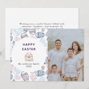Tarjeta Festiva Fotos de Huevos de Acuarela Moderna Elegante Feliz