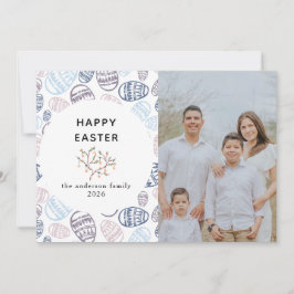 Tarjeta Festiva Fotos de Huevos de Acuarela Moderna Elegante Feliz