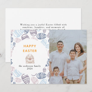 Tarjeta Festiva Fotos de Huevos de Acuarela Moderna Elegante Feliz