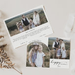 Tarjeta Festiva Fotos de la familia Boho Arch 3 modernas<br><div class="desc">Esta moderna tarjeta de vacaciones con fotos familiares de boho arch 3 es el saludo perfecto de las vacaciones. El diseño bohemio en blanco y negro presenta una tipografía industrial única con un estilo vintage minimalista. Personalice la tarjeta con 3 fotos (2 en la parte delantera y 1 en la...</div>