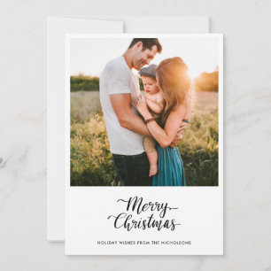 Tarjeta Festiva Fotos de la familia de guiones Minimalistas de nav