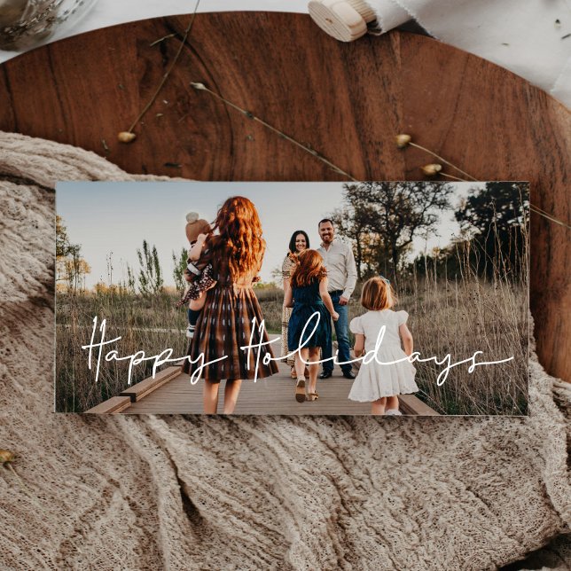 Tarjeta Festiva Fotos de la familia de las vacaciones felices Mini (Subido por el creador)