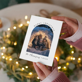 Tarjeta Festiva Fotos de la familia de los Personalizados navideño