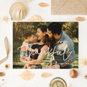 Tarjeta Festiva Fotos de la familia del Día de Acción de Gracias