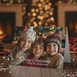 Tarjeta Festiva Fotos de la familia del Personalizado Clásico de F