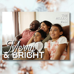 Tarjeta Festiva Fotos de la familia mora y brillante elegancia gri