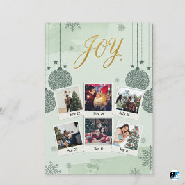 Tarjeta Festiva Fotos de la familia navideña Merry