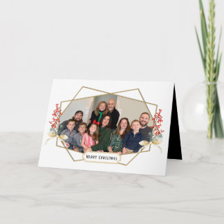 Tarjeta Festiva Fotos de la familia navideña Merry