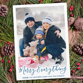 Tarjeta Festiva Fotos de la Familia Roja de Merry Everything Trend