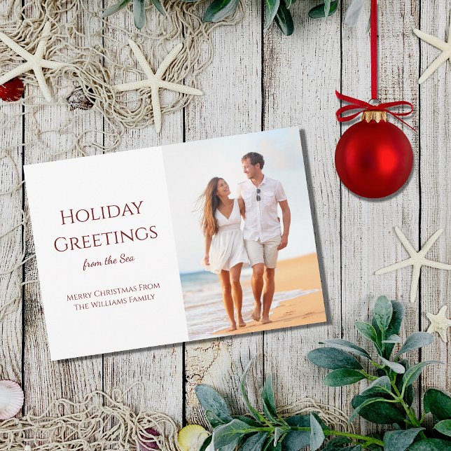 Tarjeta Festiva Fotos de la playa tropical de los saludos de Navid (Subido por el creador)