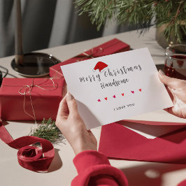 Tarjeta Festiva Fotos de los cerezos navideños Handsome Hussein