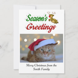 Tarjeta Festiva Fotos de los Navidades de renos de Seasons Greetin