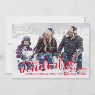 Tarjeta Festiva Fotos de los Navidades Rojos en la maravillosa épo