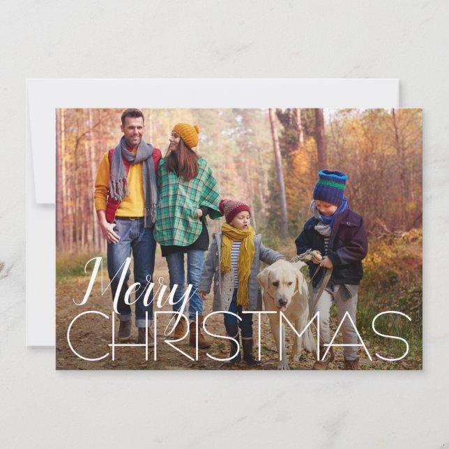 Tarjeta Festiva Fotos de Merry Christmas 4 (Anverso)