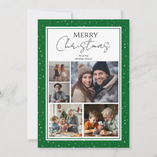 Tarjeta Festiva Fotos de Merry Christmas Multi Family