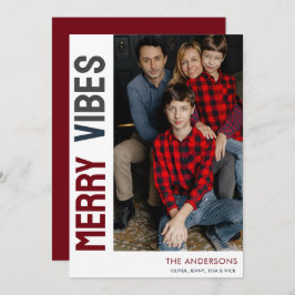 Tarjeta Festiva Fotos de moda: Merry Vibes